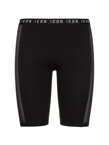 Radlershorts Aus Jesey Und Mesh „icon“ - DSQUARED2 - Modalova