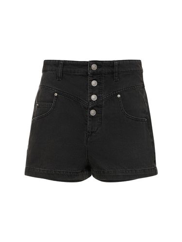 Shorts De Algodón Con Cintura Alta - MARANT ETOILE - Modalova