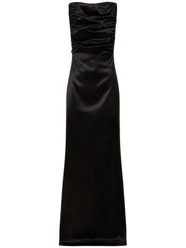 Palladium Side Slit Satin Maxi Dress - CHRISTOPHER ESBER - Modalova