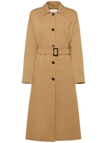 Abrigo Trench De Gabardina De Algodón - MAX MARA - Modalova