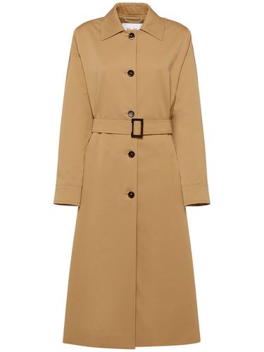 Trench Lungo Rieti In Gabardina Di Cotone - MAX MARA - Modalova