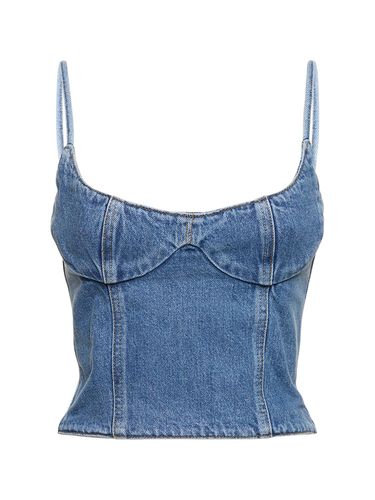 Top Corsetto In Denim - MAGDA BUTRYM - Modalova