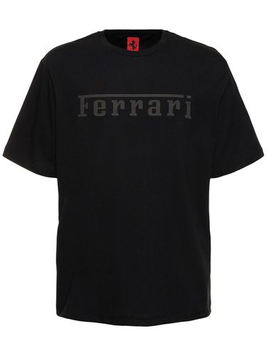 Logo Oversize Cotton Jersey T-shirt - FERRARI - Modalova