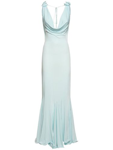 Draped Jersey Long Dress - MAGDA BUTRYM - Modalova