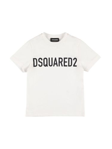 Camiseta De Jersey De Algodón Con Logo - DSQUARED2 - Modalova