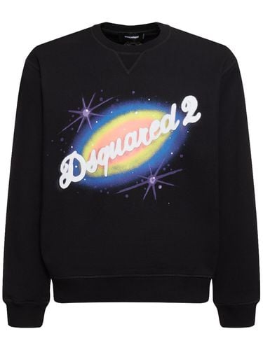 Sudadera De Jersey De Algodón Con Logo - DSQUARED2 - Modalova