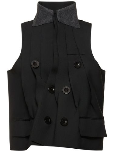 Pleated Double Breast Tailored Vest - SACAI - Modalova