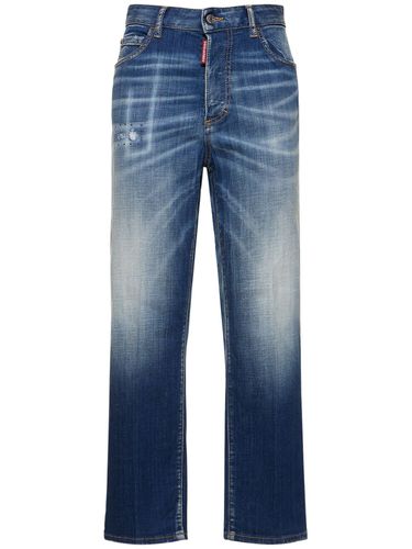 Jeans Cropped Vita Alta Boston In Denim - DSQUARED2 - Modalova