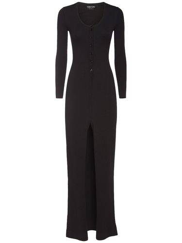 Vestido Largo De Punto De Lana Stretch - TOM FORD - Modalova