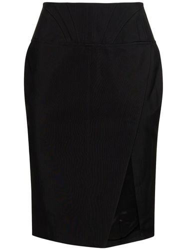 Heavy Fluid Viscose Midi Skirt - MUGLER - Modalova