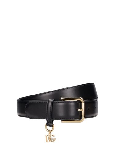 Mm Leather Belt - DOLCE & GABBANA - Modalova