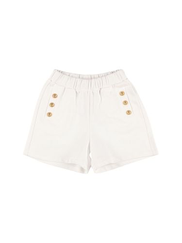 Shorts De Felpa De Algodón Orgánico - BALMAIN - Modalova