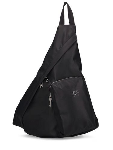 Mochila De Nylon Con Logo - MM6 MAISON MARGIELA - Modalova