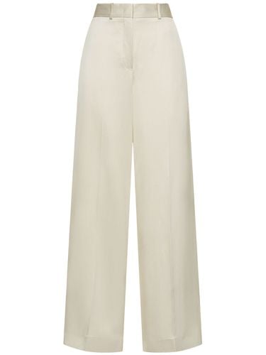 Viscose & Silk Twill Wide Pants - JIL SANDER - Modalova