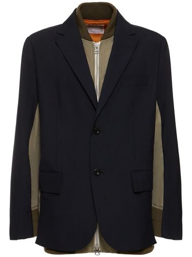 Blazer Sastre Y Chaqueta De Sarga De Nylon - SACAI - Modalova