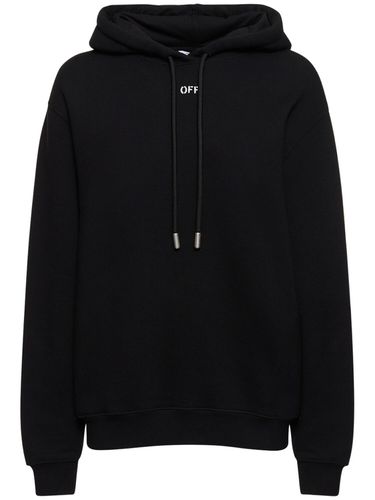 Diag Embroidered Regular Cotton Hoodie - OFF-WHITE - Modalova