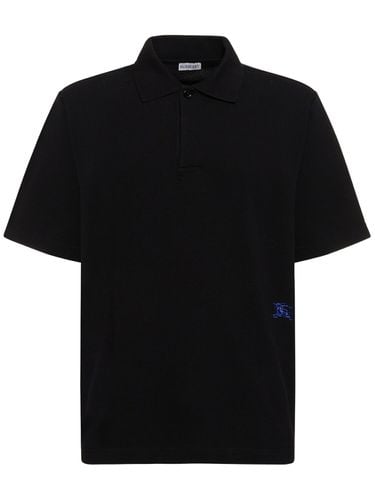 Logo Cotton Polo - BURBERRY - Modalova