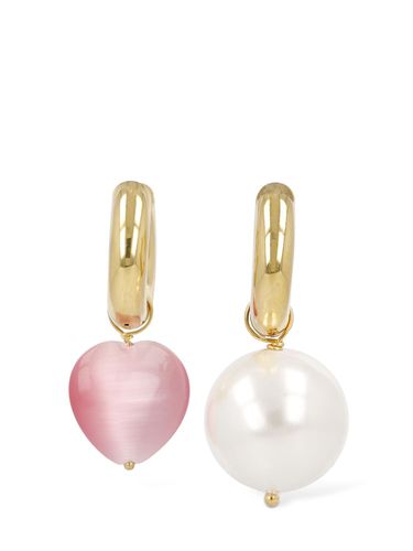 Asymmetrische Ohrringe „pearl & Heart“ - TIMELESS PEARLY - Modalova