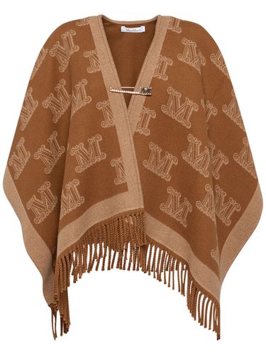 Frine Logo Jacquard Wool Cape - MAX MARA - Modalova