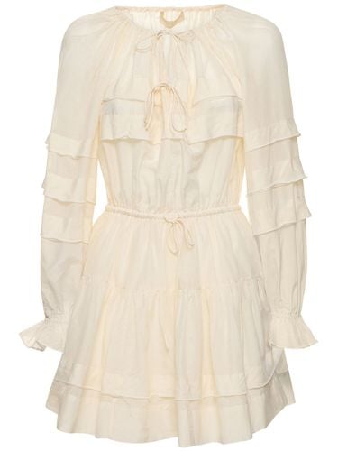 Polly Cotton & Silk Mini Dress - ULLA JOHNSON - Modalova