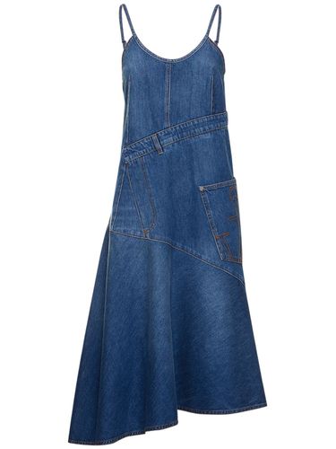 Vestido Midi Asimétrico De Denim - JW ANDERSON - Modalova