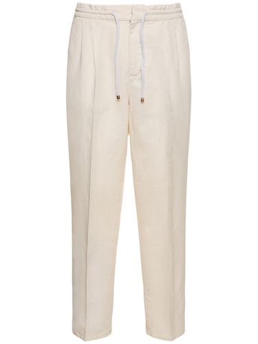 Pantalones De Lino Y Algodón - BRUNELLO CUCINELLI - Modalova