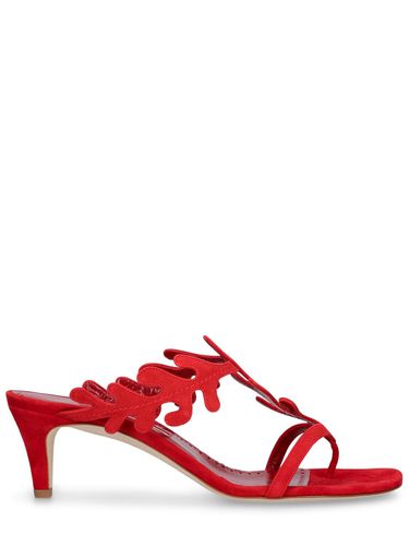 Mm Hidrag Suede Mule Sandals - MANOLO BLAHNIK - Modalova