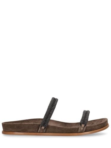 Mm Suede Slide Sandals - BRUNELLO CUCINELLI - Modalova