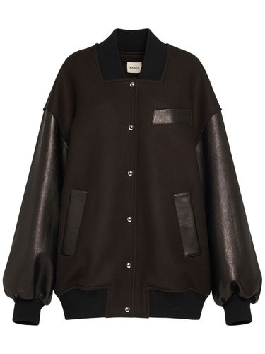 Spencer Wool Blend Bomber W/leather - KHAITE - Modalova