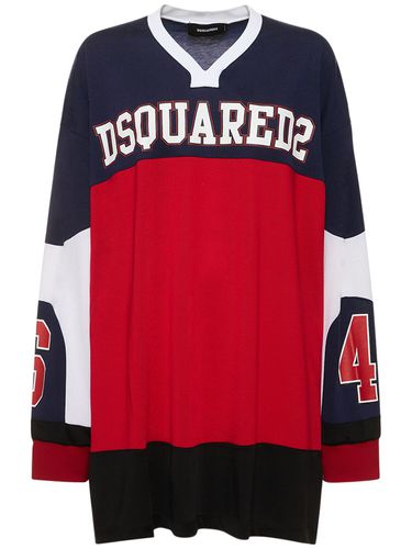 Kleid Aus Baumwolljersey Mit Logo - DSQUARED2 - Modalova