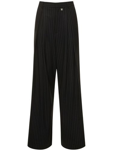 Stretch Wool Wide Pants - GIUSEPPE DI MORABITO - Modalova