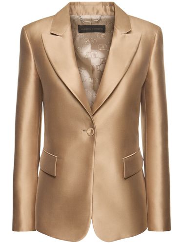 Tailored Satin Single Breast Jacket - ALBERTA FERRETTI - Modalova