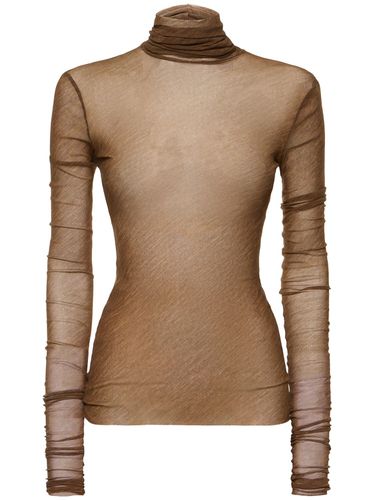 Top Collo Alto In Tulle Stretch - PHILOSOPHY DI LORENZO SERAFINI - Modalova