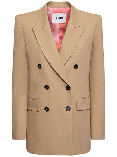 Viscose Blend Blazer - MSGM - Modalova