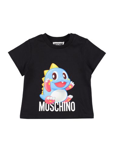 Camiseta De Algodón Jersey - MOSCHINO - Modalova