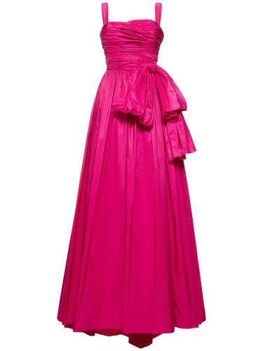 Draped Taffeta Square Neck Long Dress - ZUHAIR MURAD - Modalova