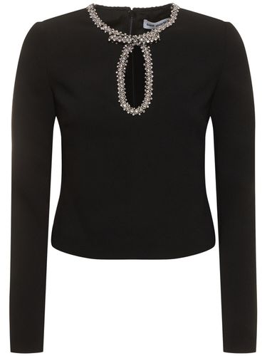 Diamante Crepe Top - SELF-PORTRAIT - Modalova