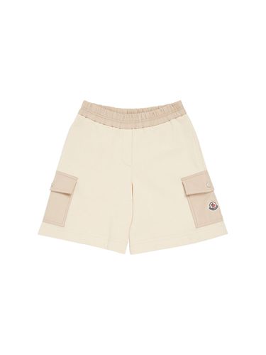 Shorts De Felpa De Algodón - MONCLER - Modalova