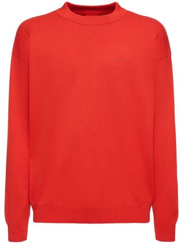 Logo Cotton & Silk Knit Sweater - FERRARI - Modalova