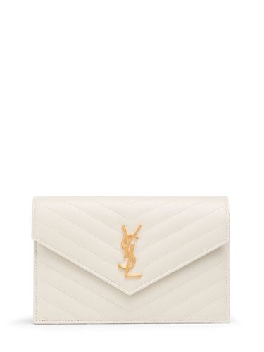 Cartera De Piel Matelassé Con Cadena - SAINT LAURENT - Modalova