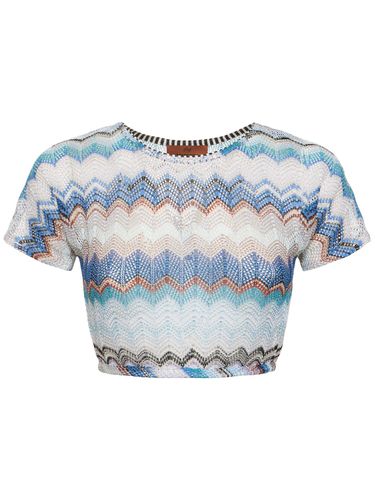 Chevron Crochet Lurex Crop Top - MISSONI - Modalova