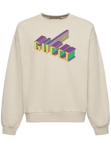 Light Cotton Crewneck Sweatshirt - GUCCI - Modalova