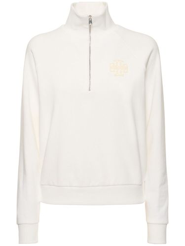 French Terry Half Zip Cotton Sweatshirt - TORY SPORT - Modalova