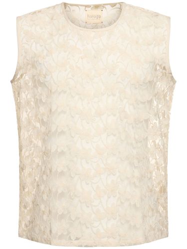 Cotton Lace Tank Top - HARAGO - Modalova