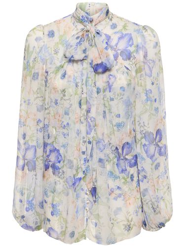 Natura Floral Viscose Self-tie Top - ZIMMERMANN - Modalova