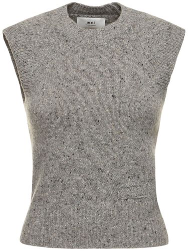 Ami Sleeveless Wool Blend Vest - AMI PARIS - Modalova