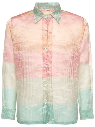 Bead Daisy Silk Shirt - HARAGO - Modalova