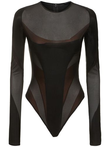 Body De Jersey Con Mangas Largas - MUGLER - Modalova