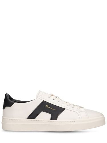 Leather Low Top Sneakers - SANTONI - Modalova