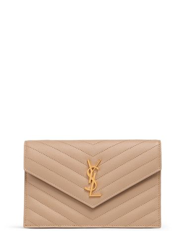 Cartera De Piel Matelassé Con Cadena - SAINT LAURENT - Modalova